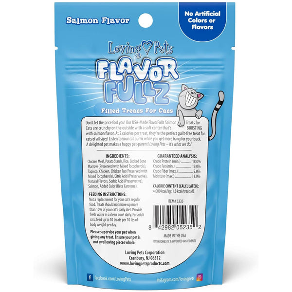 Loving Pets Flavorfullz Filled Salmon Flavor Treats For Cats (3 oz)