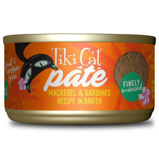 Tiki Cat Mackerel & Sardine Pate Grain-Free Food For Cats (2.8 oz x 12 cans)