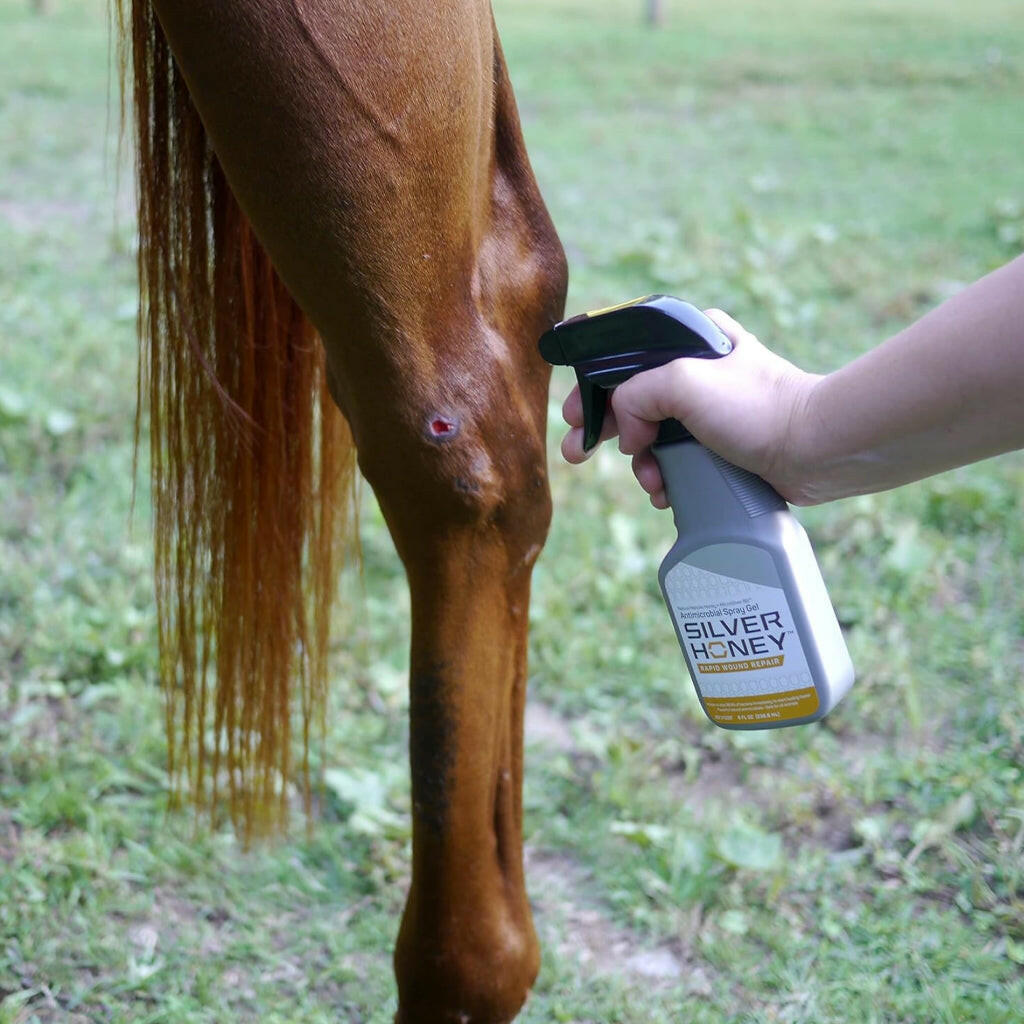 Absorbine Silver Honey Rapid Wound Repair Spray Gel For Horses (8 oz)