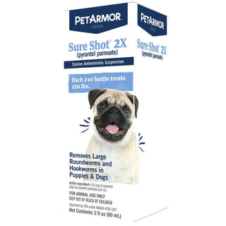 PetArmor Sure Shot 2X Liquid Formula Dewormer For Dog (2oz)