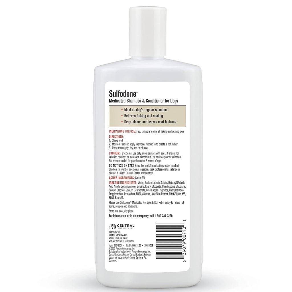 Sulfodene Medicated Shampoo & Conditioner For Dogs (12 oz)