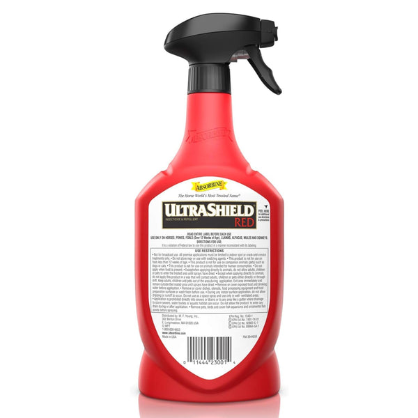 Ultrashield red for horses is a durable fly spray that gives long lasting insect protection