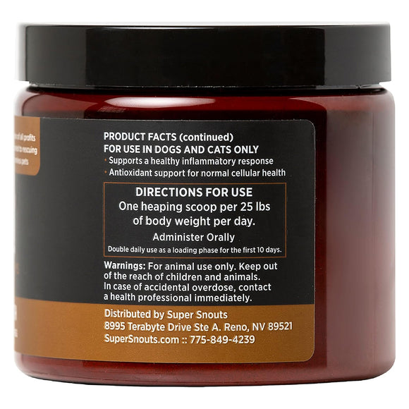 Super Snouts Turkey Tail Mushroom Organic Immune Health Supplement for Dogs & Cats