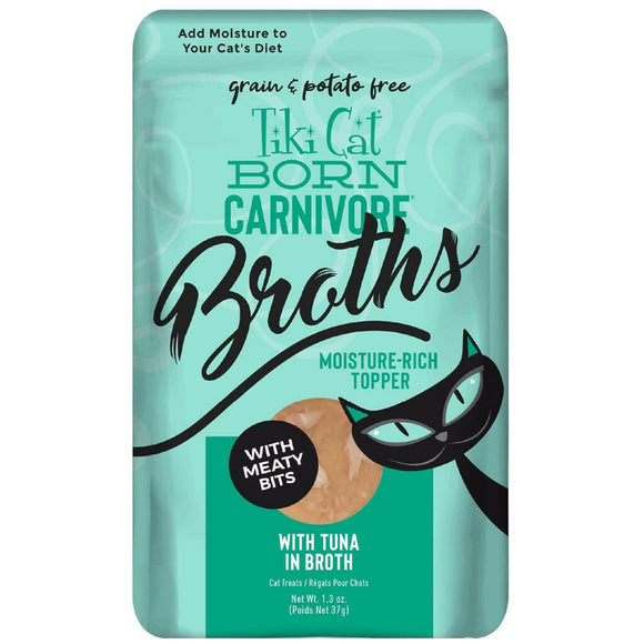 Tiki Cat Tuna Broth Pouch Grain-Free Wet Food For Cats (1.3 oz x 12 pouches)