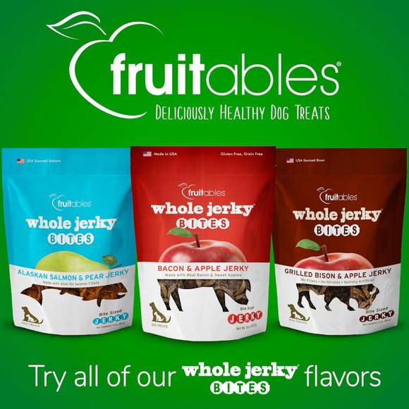 Fruitables Whole Jerky Bites Bacon & Apple Treats For Dogs (5 oz)