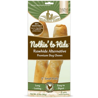 Fieldcrest Farms Nothin' to Hide Chicken Flavor Chew Treats For Dogs (Small Roll 5")