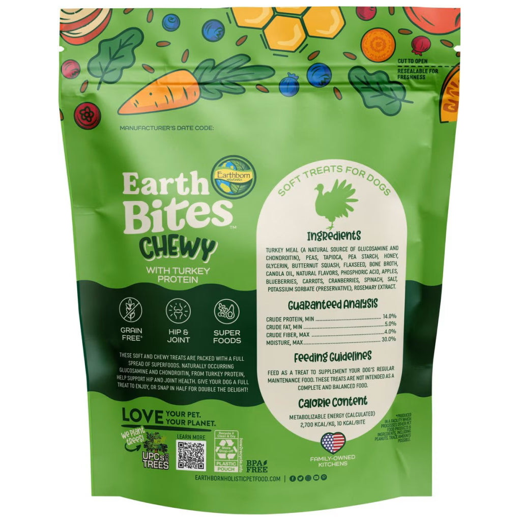 Earthborn Holistic EarthBites Turkey Soft & Chewy Dog Treats (7 oz)