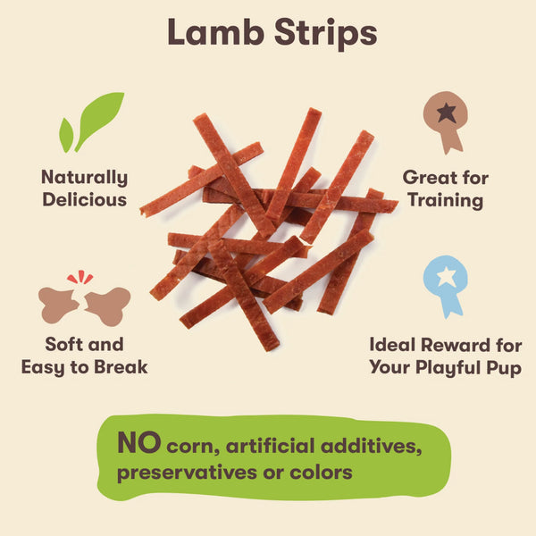 Pet 'n Shape Lamb Strips Treats For Dogs (3 oz)