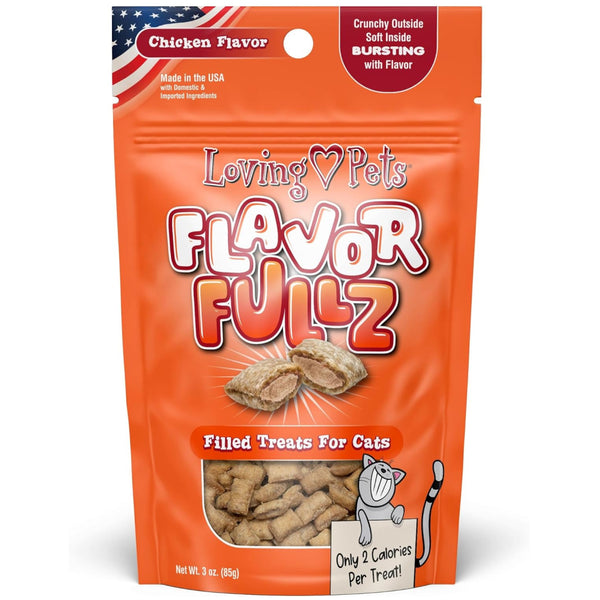 Loving Pets Flavorfullz Filled Chicken Flavor Treats For Cats (3 oz)