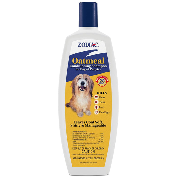 Zodiac Oatmeal Conditioning Shampoo for Dogs & Puppies (18 oz)