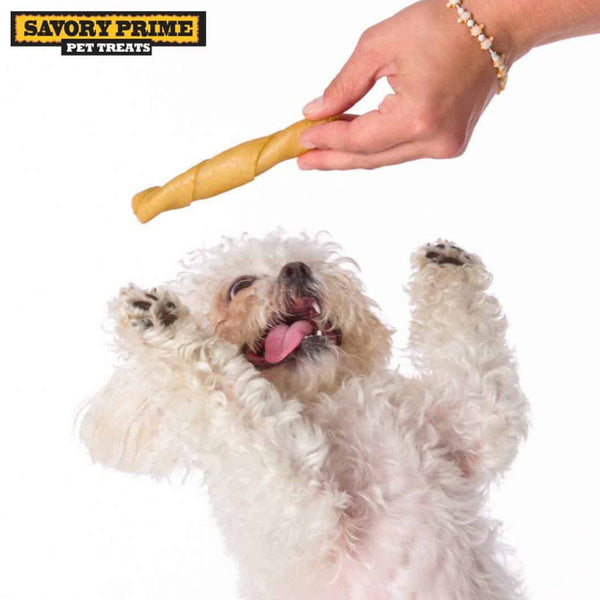 Savory Prime Beggar Bone Pork Skin Twists Treats For Dogs