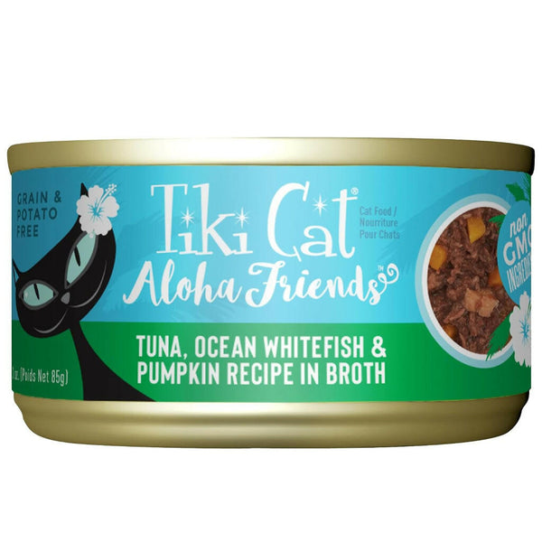 Tiki Cat Aloha Friends Tuna Ocean Whitefish Pumpkin Grain-Free Wet Food For Cats (3 oz x 12 cans)