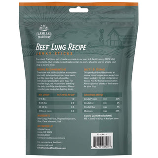 Farmland Traditions Simple Snacks Beef Lung Jerky Sticks Dog Treats (8.2 oz)