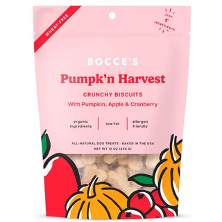 Bocce's Bakery Pumpk'n Harvest Crunchy Biscuits For Dogs (12 oz)