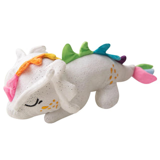 Snugarooz Dreamer the Dragon Crinkle & Squeak Plush Dog Toy -White (14")