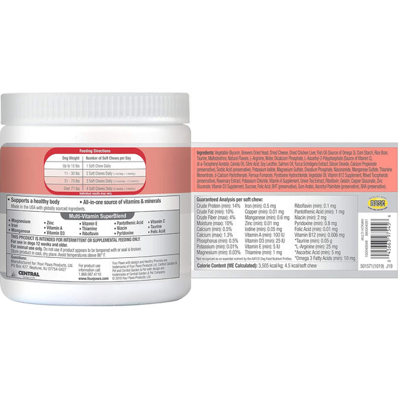 Four Paws Healthy Promise Multivitamin Soft Chews Supplement For Dogs (120 ct)