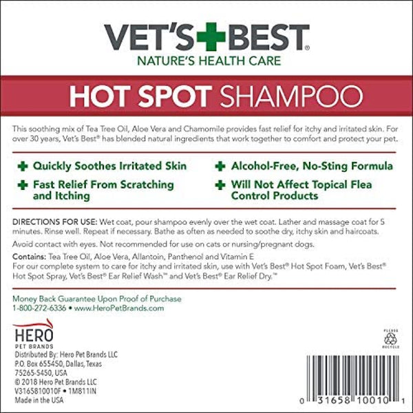 vets best hot spot shampoo