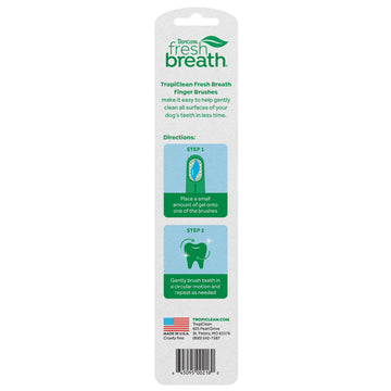 TropiClean Fresh Breath Finger Brushes for Pets- 2 pack