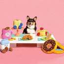 Zippy Paws Burrow Interactive Squeaky Hide and Seek Plush Milk and Cookies Toy For Dog