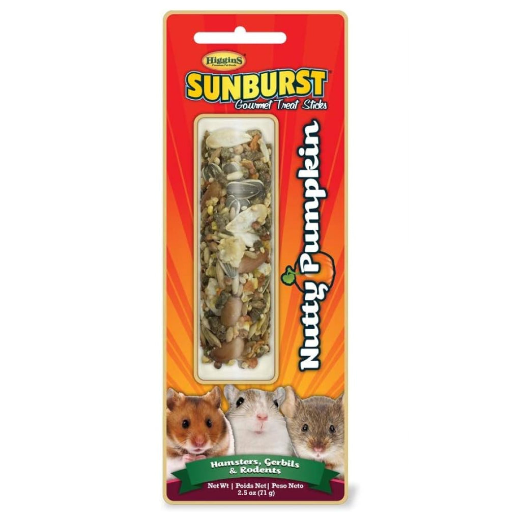 Higgins Sunburst Treat Sticks Nutty Pumpkin Treats For Hamster Gerbil & Rodent (2.5 oz)