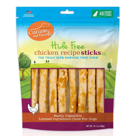 Canine Naturals Hide Free Chicken Recipe Sticks Dog Treats