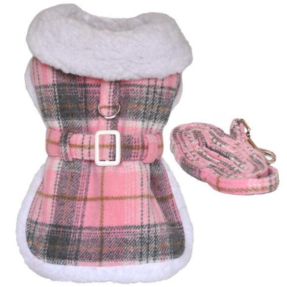 Doggie Design Sherpa-Line Harness Coat for Dogs & Cats