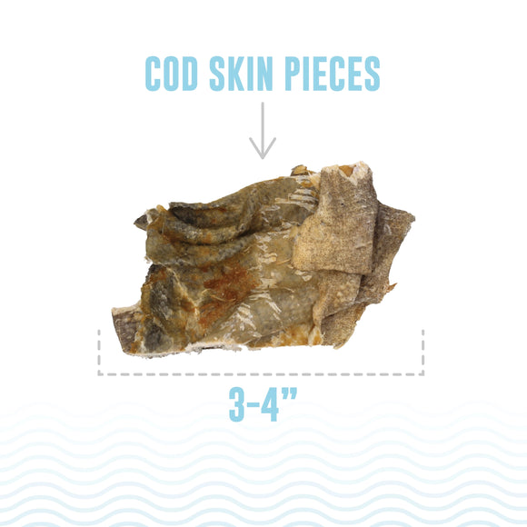 Icelandic+ Cod Skin Pieces Dog Treats, 1-lb