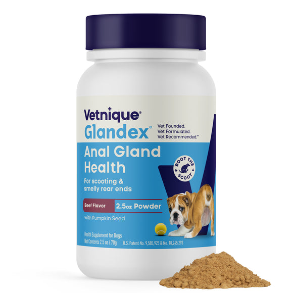 Glandex Anal Gland Support Beef Liver Flavored Powder for Dogs & Cats