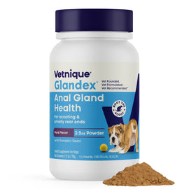 Glandex Anal Gland Support Pork Liver Flavored Powder for Dogs & Cats - 2.5 oz - Dog & Cat Digestive & Probiotics