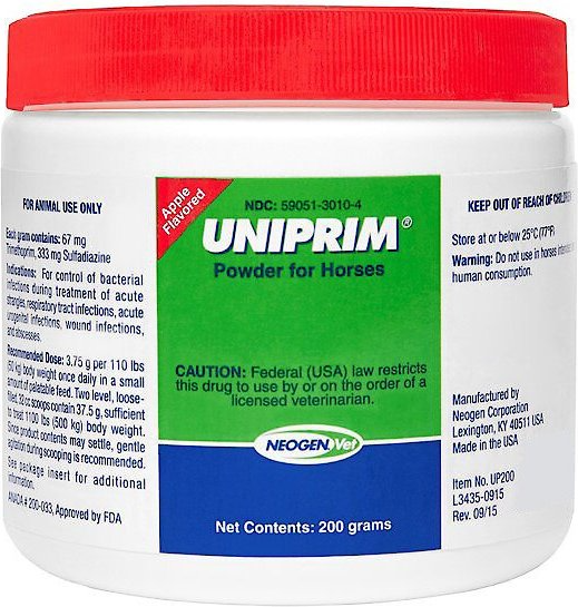 Uniprim horse antibiotics powder