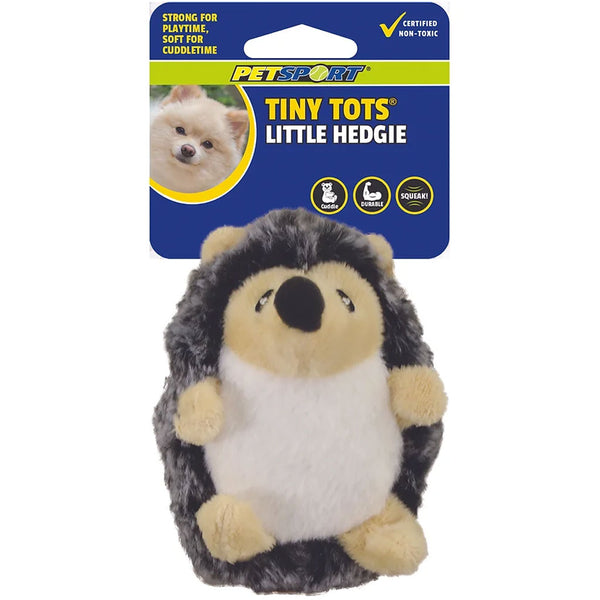 Petsport USA Tiny Tots Little Hedgie Dog Toy, 3.5", 1 count