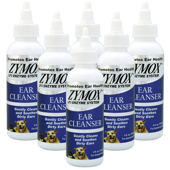 Multipack of Zymox veterinary ear cleanser with six bottles