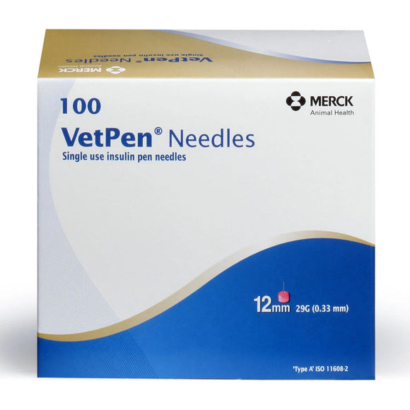 Close-up of Vetsulin VetPen needle box