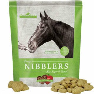 Omega Fields Nibblers apple-flavored treats for horses