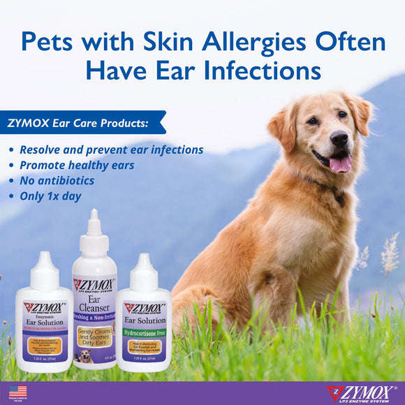Zymox cream for treating ear infections in dogs
