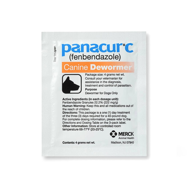 Panacur C brand medication specifically formulated for deworming dogs