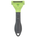 Side view of the Furminator grooming tool showcasing its green and black design