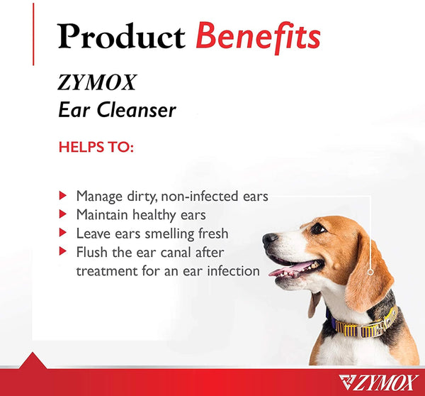 Zymox veterinary ear cleanser with patented LP3 enzyme system label
