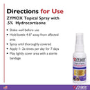 Bottle of Zymox Enzymatic Topical Spray with 0.5% Hydrocortisone for pets