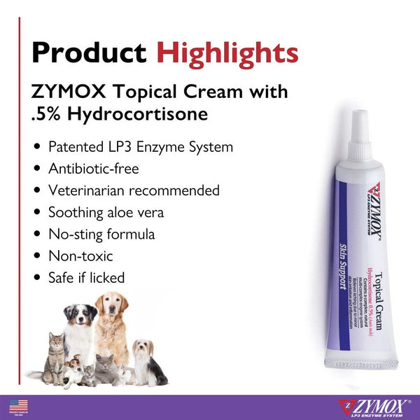 Tube of Zymox topical cream designed for canine use