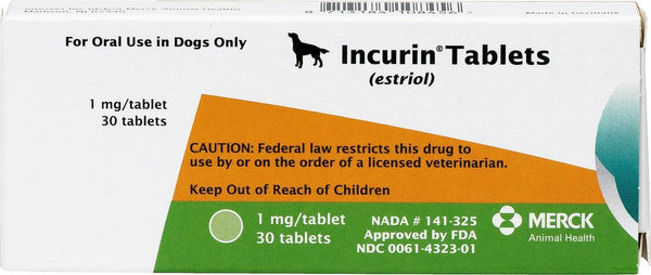 Incurin Estriol Tablets Incontinence Medication for Dogs 1 mg