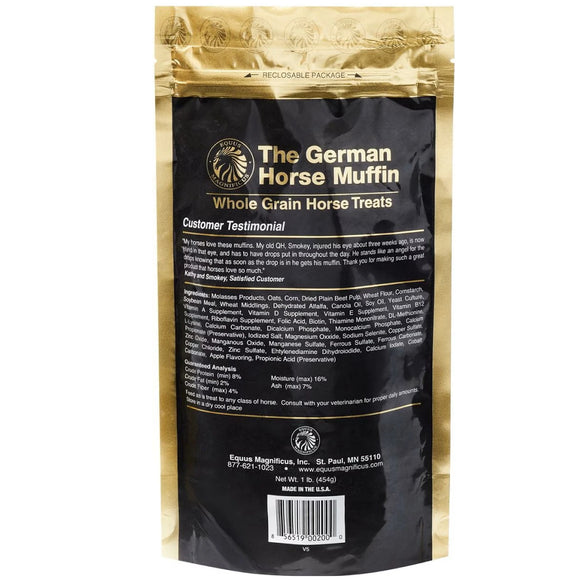 Equus Magnificus The German Horse Muffin, a natural treat for equines