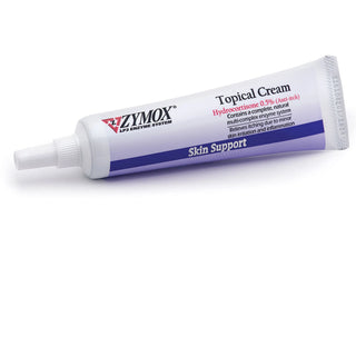 Zymox topical cream packaging for pet skin conditions