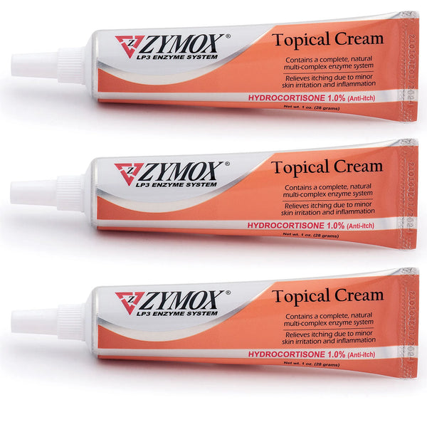 Zymox veterinary cream in 1oz packaging for dogs and cats