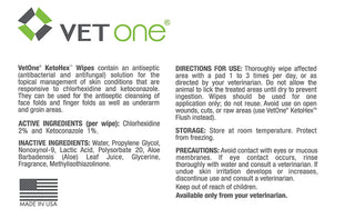 KetoHex wipes packaging highlighting veterinary use