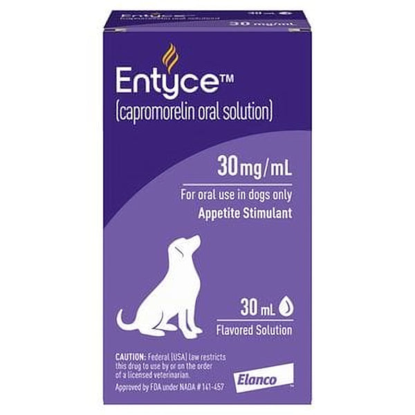 Entyce 30mg/ml veterinary oral solution for canine appetite stimulation