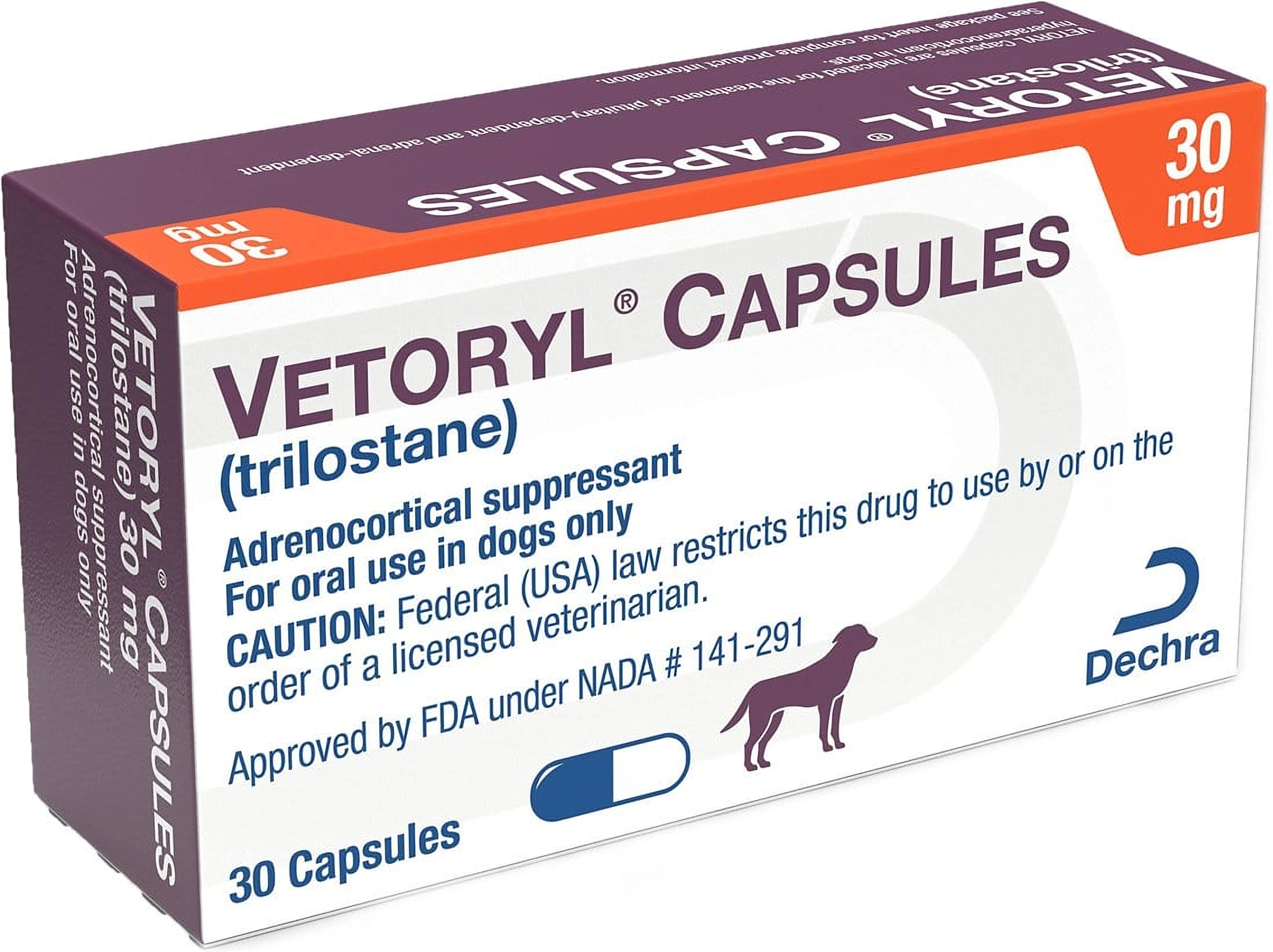 Vetoryl (Trilostane) Capsules for Dog's Cushing Disease 30 mg