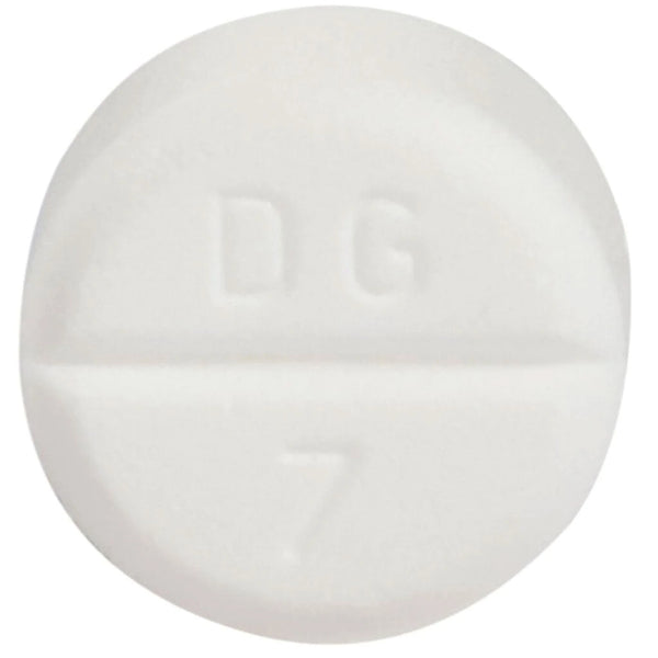 Estriol tablet with 'DG' imprint for canine use