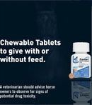 Equioxx (firocoxib) chewable tablets, can be administered with or without horse feed