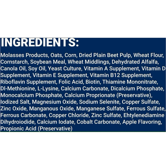 Nutritional information label on Equus Magnificus The German Horse Muffin treats
